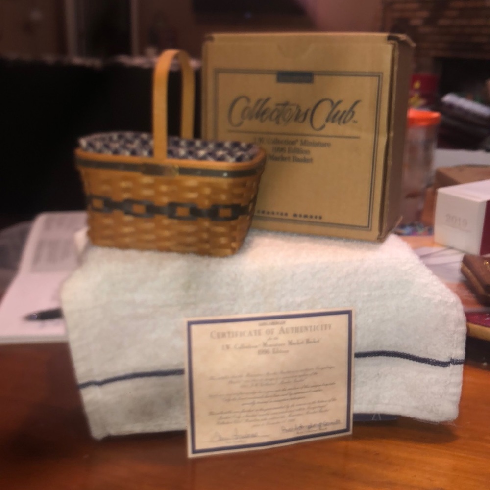 Longaberger Collectors Club mini Market Basket set